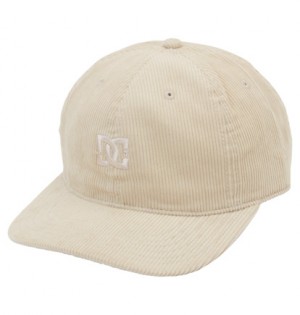 Beige Men DC Shoes Star Corduroy Cap | DC-6587309