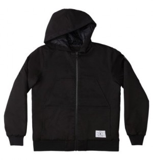 Black Kids' DC Shoes Rowdy Hooded Padded Jackets | DC-8465173