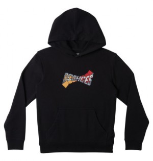 Black Kids' DC Shoes Warped Pullover Hoodie | DC-5430182