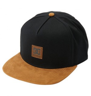 Black Men DC Shoes Brackers Snapback Cap | DC-1362978