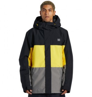 Black Men DC Shoes Defy Technical Snowboard Jackets | DC-7942185