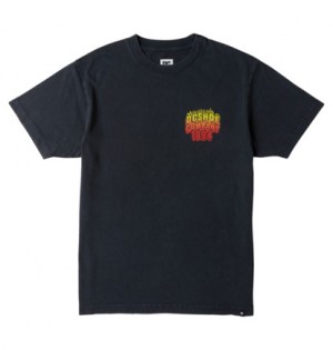 Black Men DC Shoes Fire 94 Short Sleeves T-Shirt | DC-5412809