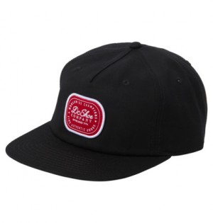 Black Men DC Shoes Loader Strapback Cap | DC-7310854