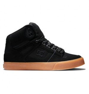 Black Men DC Shoes Pure High-Top Sneakers | DC-5073482