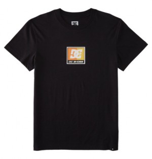 Black Men DC Shoes Racer T-Shirt | DC-3485176