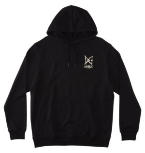 Black Men DC Shoes Rocker Pullover Hoodie | DC-5407826