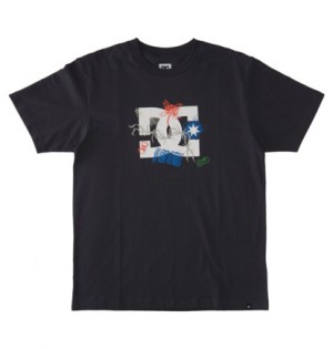 Black Men DC Shoes Scribble T-Shirt | DC-3056297