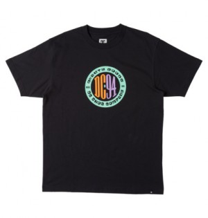 Black Men DC Shoes Sport Circle Crew Neck T-Shirt | DC-2467938