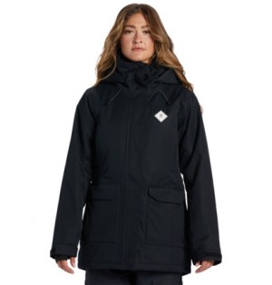 Black Women DC Shoes Phoenix Parka Technical Snowboard Jackets | DC-6253971