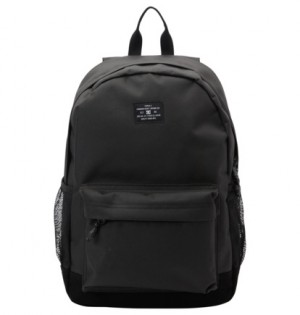 Black / Black Kids' DC Shoes Backsider Core 20L Medium Backpacks | DC-7240813