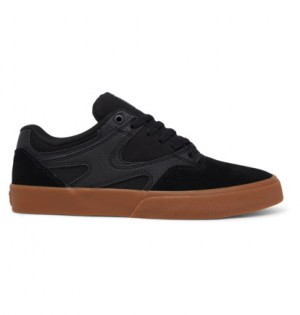 Black / Black Men DC Shoes Kalis Vulc Sneakers | DC-1537028