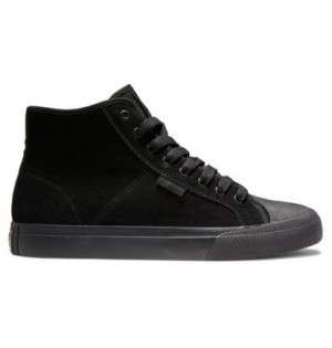 Black / Black Men DC Shoes Manual Hi RT S High-Top Skate Shoes | DC-0842163