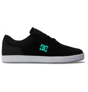 Black / Black / Green Men DC Shoes Crisis 2 Skate Shoes | DC-1879563