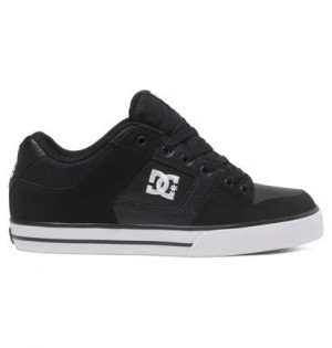 Black / Black / White Men DC Shoes Pure Sneakers | DC-6530217