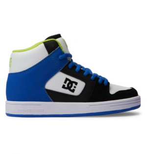 Black / Blue / Green Kids' DC Shoes Manteca 4 Hi Skate Shoes | DC-6329418