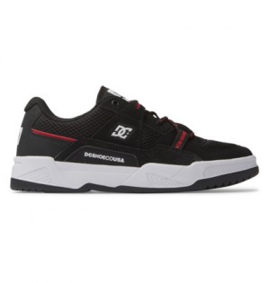 Black / Coral Men DC Shoes Construct Sneakers | DC-5038691