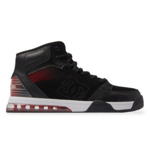 Black / Grey / Red Men DC Shoes Versatile Hi Lace Up Sneakers | DC-3810467