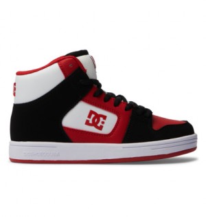 Black / Red Kids' DC Shoes Manteca 4 Hi Skate Shoes | DC-2745081