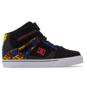 Black / Red Kids' DC Shoes Pure High-Top EV Skate Shoes | DC-3658247