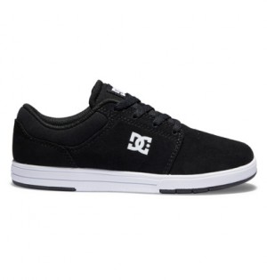 Black / White Kids' DC Shoes Crisis 2 Skate Shoes | DC-3862704