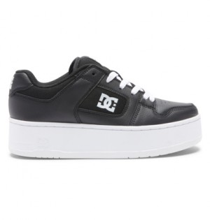 Black / White Women DC Shoes Manteca 4 Platform Sneakers | DC-1652978