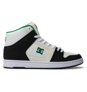 Black / White / Green Men DC Shoes Manteca 4 Hi Sneakers | DC-1309274