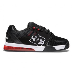 Black / White / Red Men DC Shoes Versatile Sneakers | DC-2581436