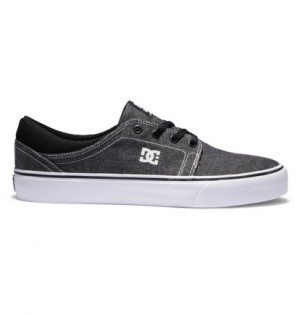 Black / White / White Men DC Shoes Trase Tx Sneakers | DC-9532467