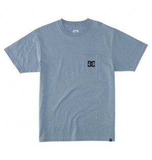 Blue Men DC Shoes DC Star Pocket T-Shirt | DC-3072196