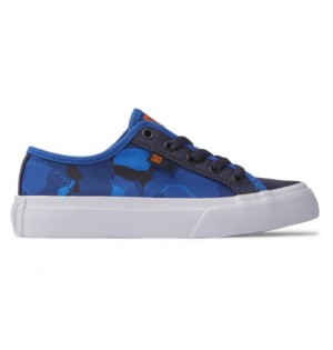 Blue / Orange Kids' DC Shoes Manual Skate Shoes | DC-9216308