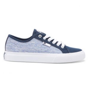 Blue / White Women DC Shoes Manual Tx Se Sneakers | DC-9476320