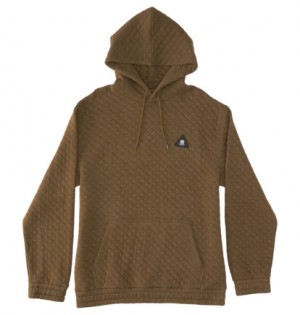 Brown Men DC Shoes Longhand Hoodie | DC-8107635