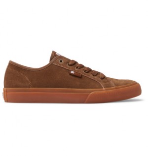 Brown Men DC Shoes Manual Le Skate Shoes | DC-1845206