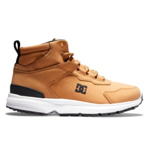 Brown / Black Men DC Shoes Mutiny Water Resistant Leather Winter Boots | DC-2197608