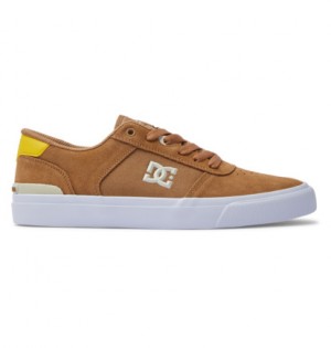 Brown / Yellow Men DC Shoes Teknic S Skate Shoes | DC-2378490