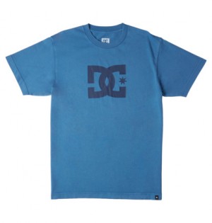 Dark Blue Wash Men DC Shoes DC Star T-Shirt | DC-6839410