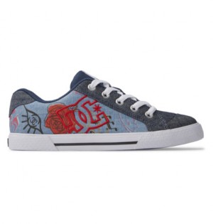 Dark Blue Women DC Shoes Chelsea Sneakers | DC-7652109