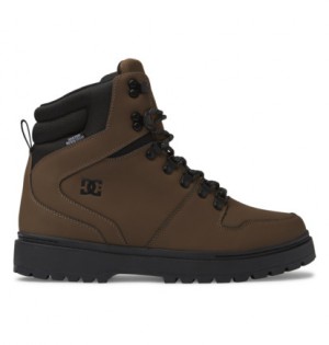 Dark Chocolate Men DC Shoes Peary Tr Leather Winter Boots | DC-3642951