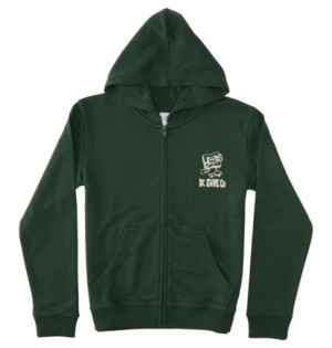 Dark Green Kids' DC Shoes Playtime Zip-Up Hoodie | DC-6148570