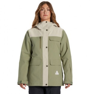 Green Women DC Shoes Liberate Technical Snowboard Jackets | DC-4396201