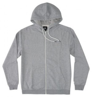 Grey Men DC Shoes Riot Zip-Up Hoodie | DC-0237815