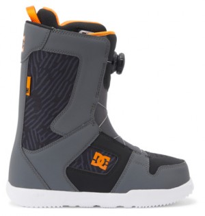 Grey / Black / Orange Men DC Shoes Phase BOA® Snowboard Boots | DC-7320498