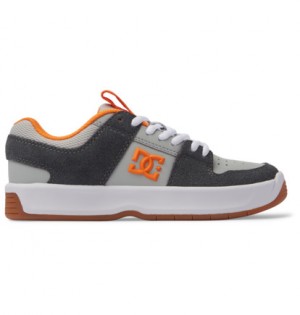 Grey / Grey / Orange Kids' DC Shoes Lynx Zero Skate Shoes | DC-5476201