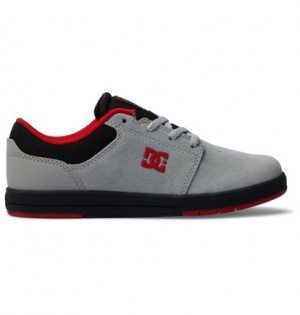 Grey / Red Kids' DC Shoes Crisis 2 Skate Shoes | DC-9260734