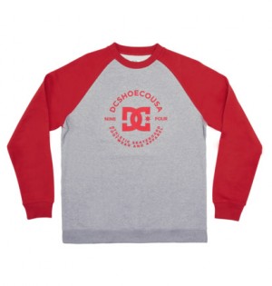 Grey / Red Men DC Shoes DC Star Pilot Sweatshirts | DC-9674152