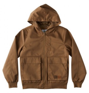 Khaki Kids' DC Shoes Escalate Light Mechanic Jackets | DC-1952368