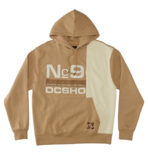 Khaki Men DC Shoes Static 94 Pullover Hoodie | DC-1695870