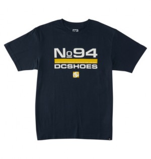 Navy Men DC Shoes Nine Four T-Shirt | DC-0789142