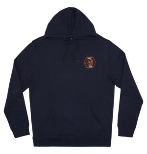 Navy Men DC Shoes Quality Goods Hoodie | DC-9413560