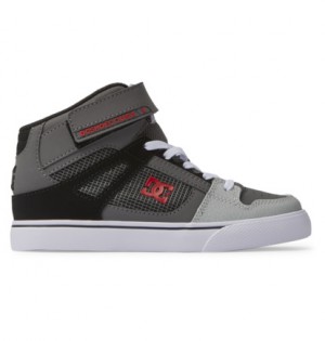 Red / Grey Kids' DC Shoes Pure High-Top EV Skate Shoes | DC-6508174